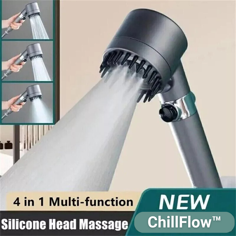 High Pressure Filtered Shower Head - Water-Saving, 3 Spray Modes