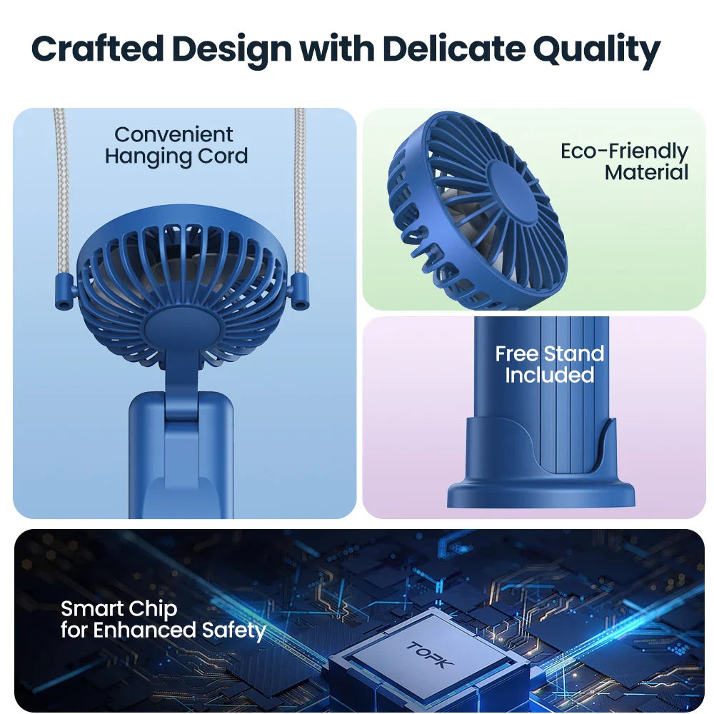 ChillFlow™ Mini USB Fan – Pocket-Size & Rechargeable